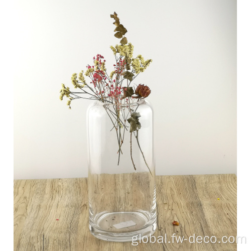 Cylinder Glass Vase clear tall cylinder glass vase for flowers Supplier